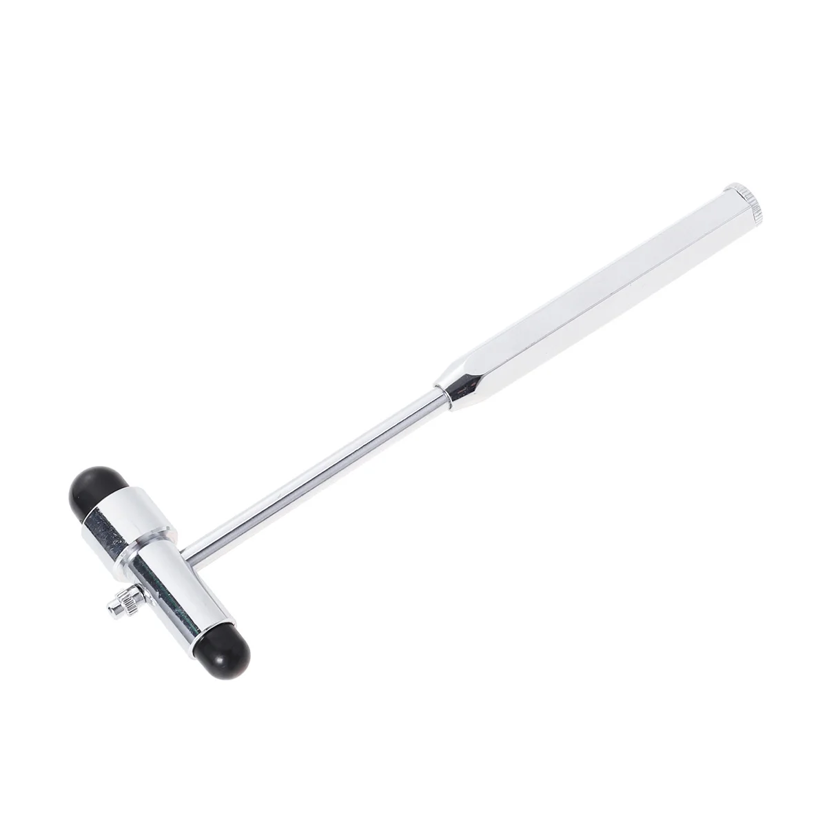 

Multifunctional Percussion Hammer T Shaped Medical Diagnosis Tool for Knee Black Zinc Alloy Handle Silica Gel