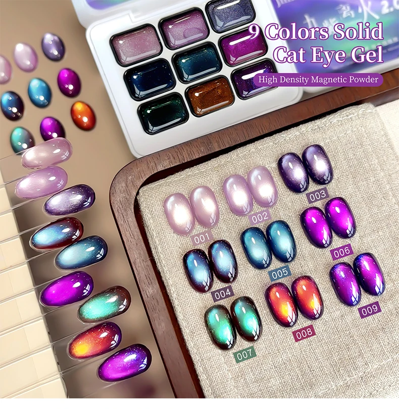 Jillradia 9 Farben Patting Gel Smudge Canned Hochpigmentierter Beliebter Semi-Fester Nagellack Gel Speziell für Nagelstudios – Detail 1