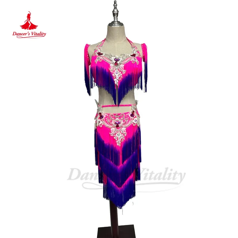 Original Dance Performance Costumes Suit for Women Gradual Encouraging Belly Dancing Team Competition Clothes Belly Dance Outfit