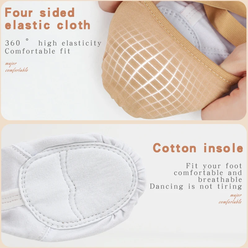 Split Grote Zachte Zool Balletschoenen voor Meisjes Vrouwen Hoge Elastische Canvas Dans Slippers 2026 Nieuwe Groothandel Drop Shipping