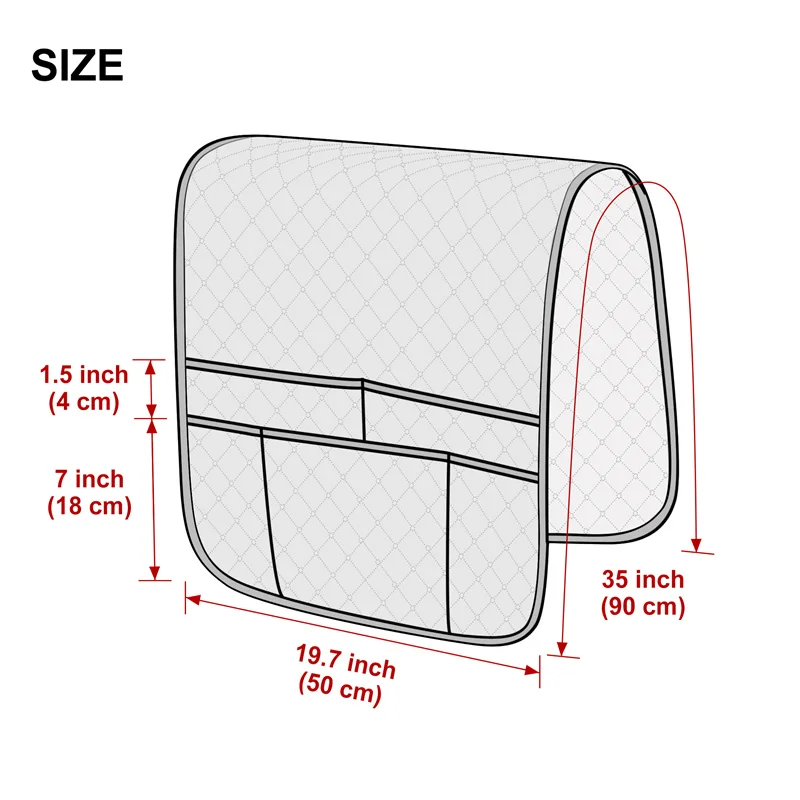 1PC Water Repellent Sofa Armrest Covers Plaid Furniture Arm Couch Protector Storage Bag Chair Cover for Living Room Home Decor