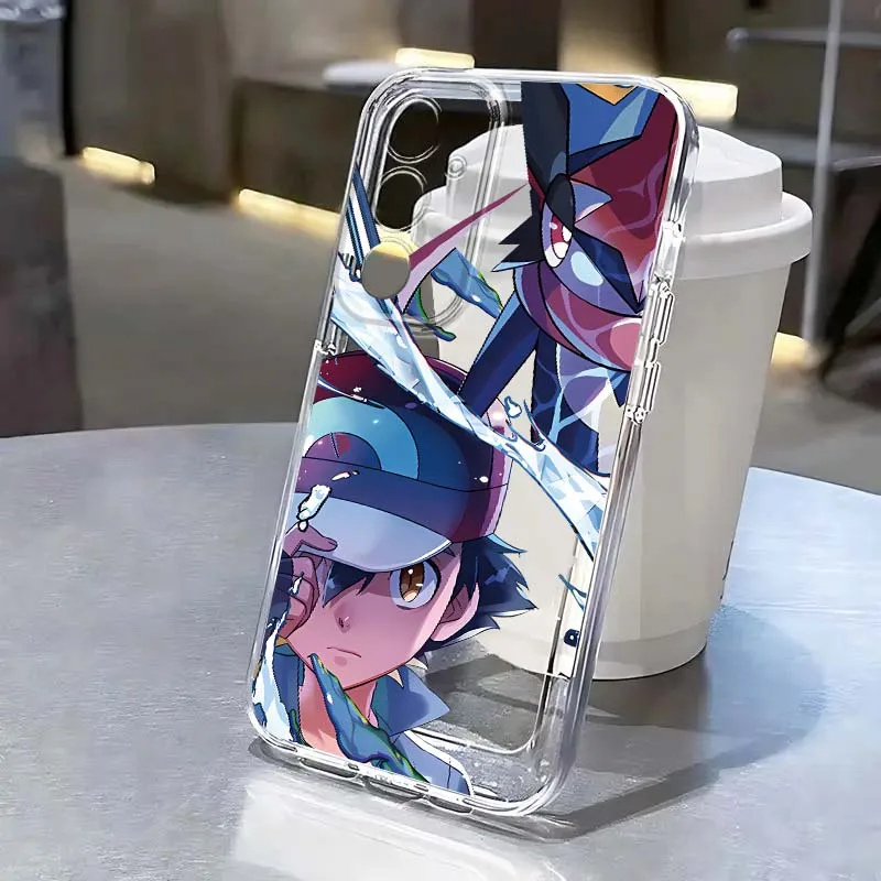

P-Pokemons G-Greninjas Cartoon Phone Case For Samsung Galaxy S26 S25 S24 S23 S22 S21 S20 Edge Plus Ultra FE 5G Transparent Soft