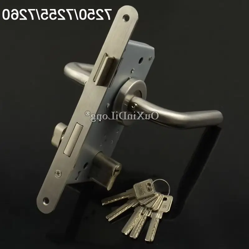 

European Mortise Door Locks Passage Entrance Fire Proof Door Handle Lock Lock body + Lock Cylinder + Door Handles + Keys