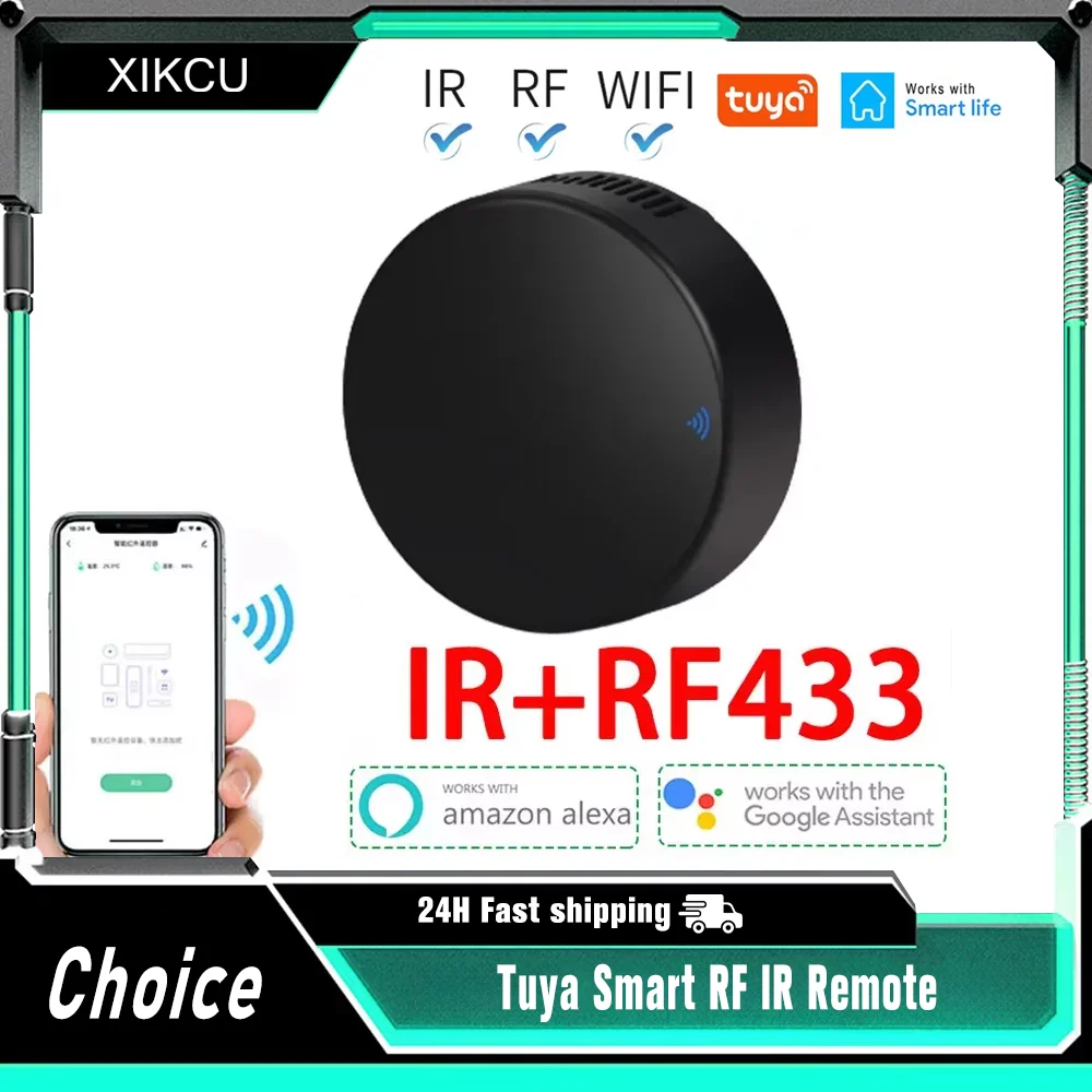 2025 WiFi Smart Home Infrarot-Controller Tuya Smart RF IR-Fernbedienung für Klimaanlage ALLE TV LG TV für Alexa Google Home