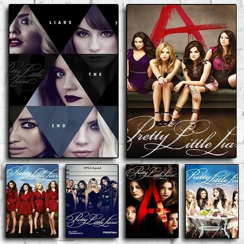 Pintura en lienzo, imágenes artísticas de pared, póster de la serie de programas de televisión clásicos de Pretty Little Liars, juego de televisión moderno para decoración para sala de estar, regalos