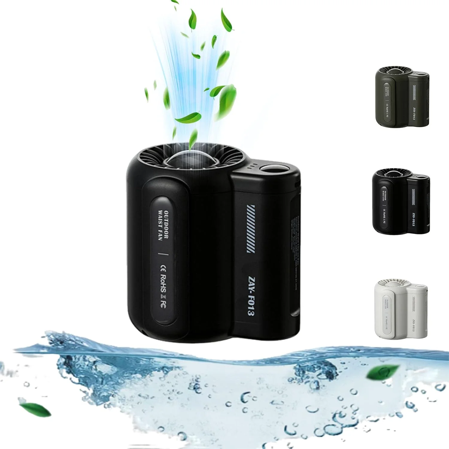 

Portable Cooling Clip Fan,Cool Clip Fan Under Shirt, Speeds Strong Airflow Wearable Waist Fan,Rechargeable Belt Clip Fan with US