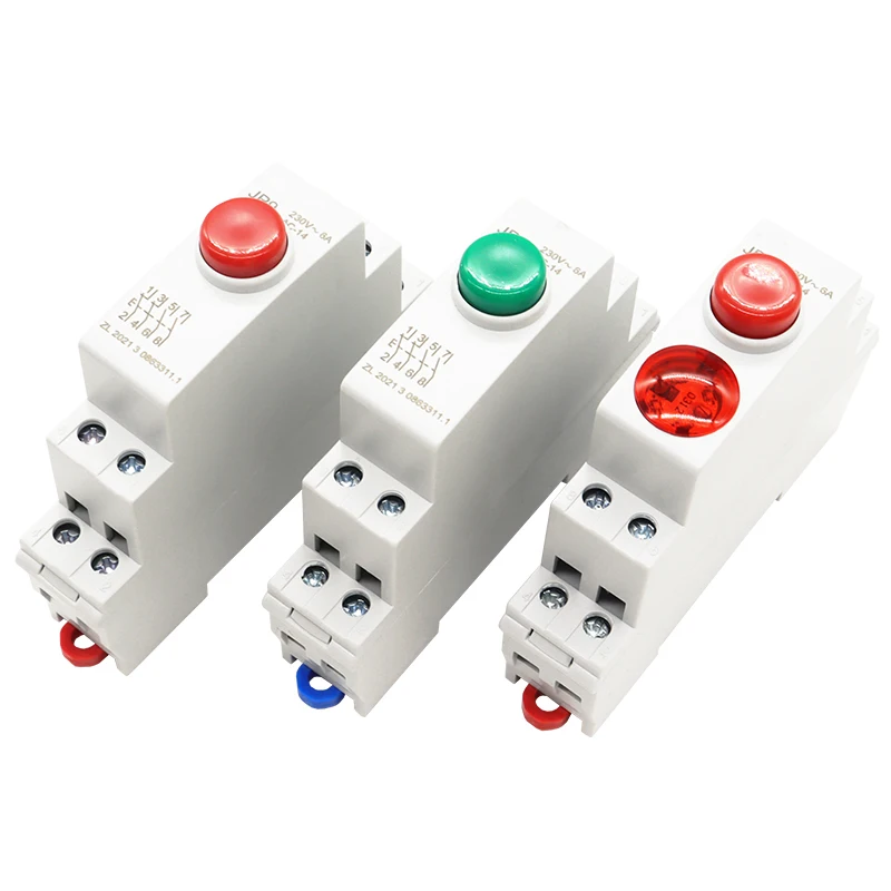 1 قطعة نوع السكك الحديدية التيار المتناوب تيار مستمر دفع زر إشارة مؤشر مفتاح لمبة 220 فولت 24 فولت 50/60 هرتز أخضر أحمر #6