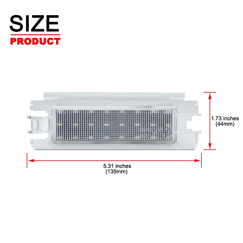 For Dacia Sandero Logan II 2013-UP White LED Number License Plate Light Replace OEM 8200957874