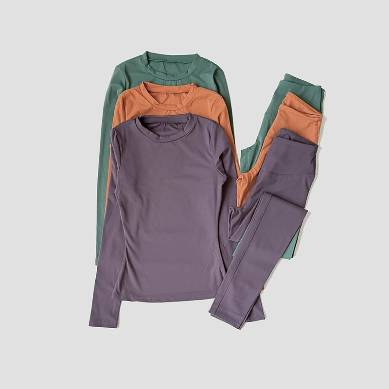 

Комплект для йоги, женская спортивная одежда, тренировочная одежда, спортивная одежда, леггинсы для спортзала, укороченный топ для фитнеса, спортивные костюмы с длинными рукавами