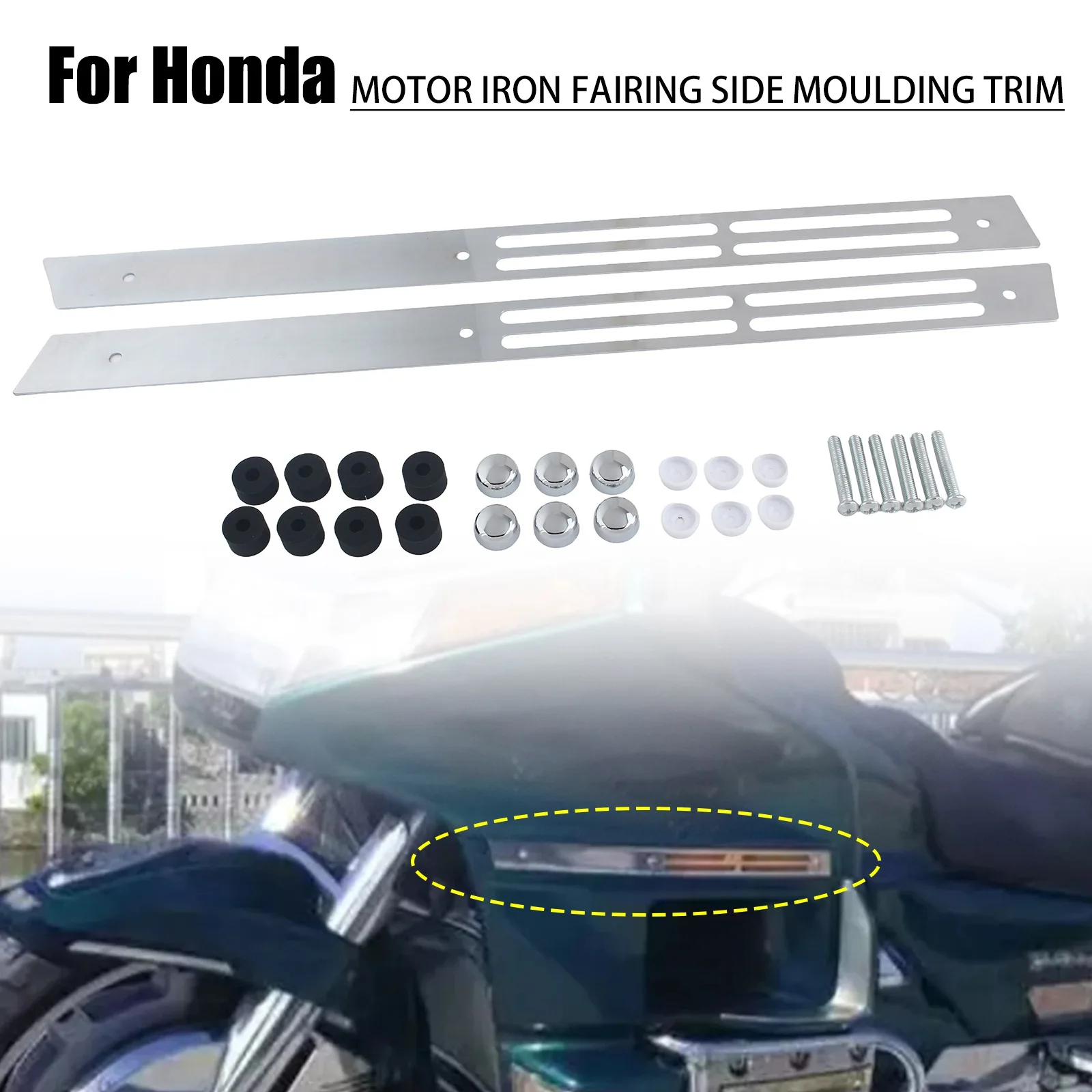 ​ Железный обтекатель двигателя, боковая молдинговая накладка для Honda Goldwing 1500 GL1500A Aspencade