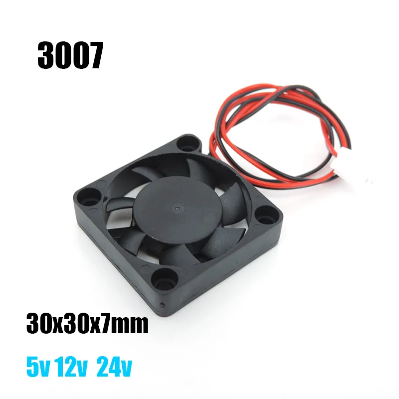 1/3pcs 3007 Brushless Fan DC 3.7V 5V 12V 24V Sleeve oil Bearing Small Power Supply Cooling 30X30X7mm Mini for 3D Printer Cooler