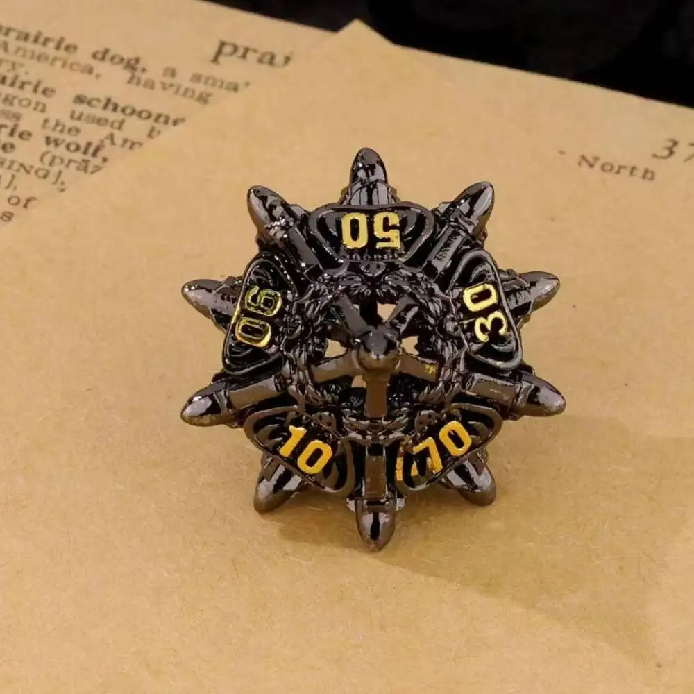 

Набор металлических кубиков Hollow Demon Dices для настольных ролевых игр Dungeons and Dragons (D&D) с острыми гранями.