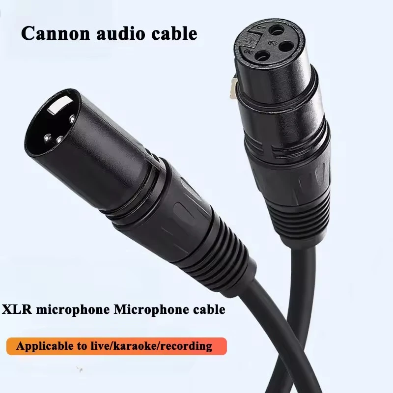 3Pin XLR Cable Audio Cable XLR Male to Female Microphone Extension Cables for Mixer Amplifiers Sound Cannon Balanced XLR Line