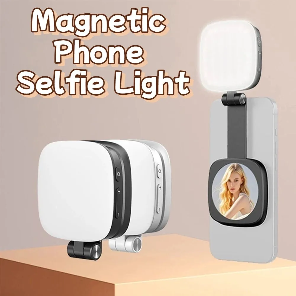 360° Rotation Magnetic Phone Selfie Light 3 Color Retractable adjustment Mobile Phone Fill Light Detachable Portable