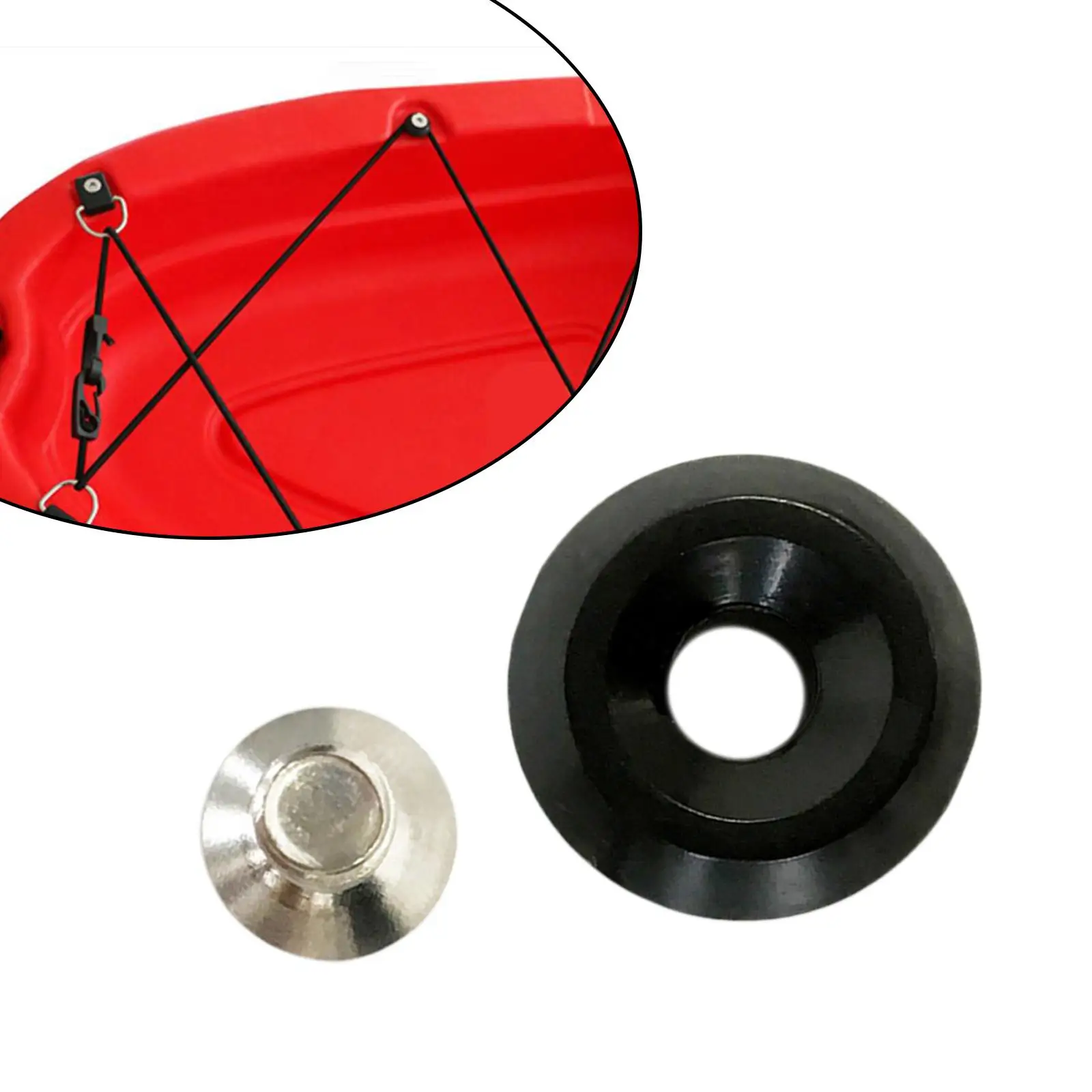 كاياك العيينة مع المسمار التعادل أسفل وسادة العين النايلون Padeye Outfitting تثبيت أدوات تصاعد التجديف الملحقات لقارب الصيد #3