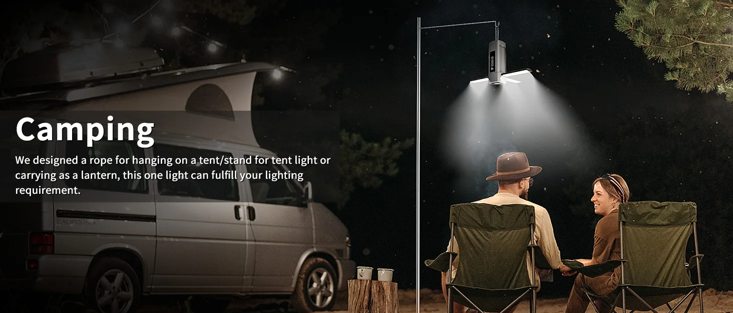 C5 Camping Lantern Foldable Camping Lights Rechargeable Tent Lights 7 Modes IP54 1500LM Portable led Lanterns for Outdoor Hiking