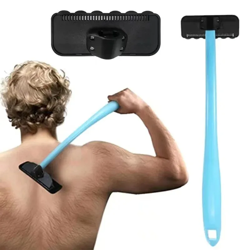 Men\'s Manual Back Shaving Trimmer, Full Body Leg and Back Shaving, Long Handle for Large Hair Removal