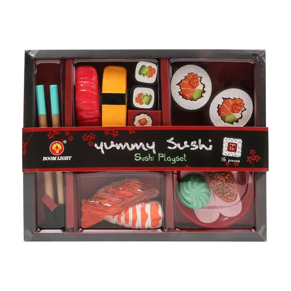 Ensemble de jouets maison de jeu pour enfants, nourriture de simulation, sushi, caviar de saumon, cuisine, jouet de cuisine, cadeau pour bébé, drôle