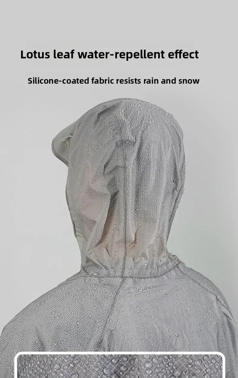 3F UL GEAR Spilt Rain Poncho Pants Ultraleichte Regenmäntel aus 15D-Nylon, wasserdicht, für Radfahren, Camping, Wandern – Detail 6