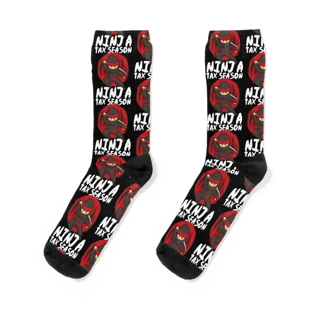 

Tax Season Ninja Tax Socks Antiskid soccer anime Heating sock bright garter Socks Female Men's