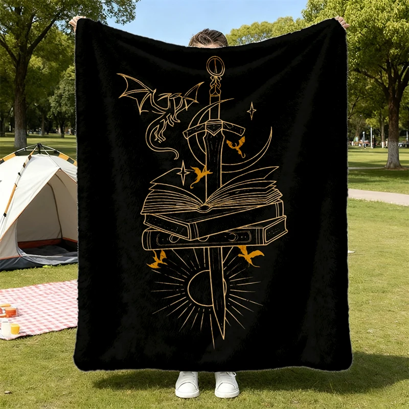 Fantasy Reader Flannel Blanket, A Reader Without Their Book Is A Tragedy Flannel Throw