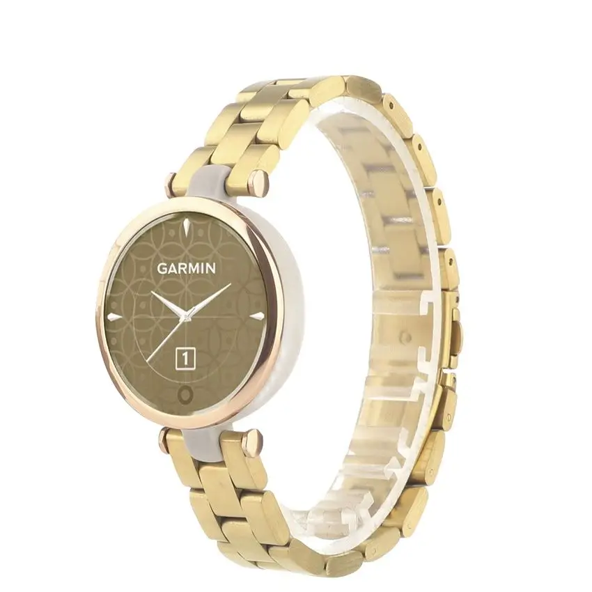 Pulseira de aço inoxidável com três contas é adequada para Garmin Lily Sanzhu Watch smartwatch relógio esportivo feminino