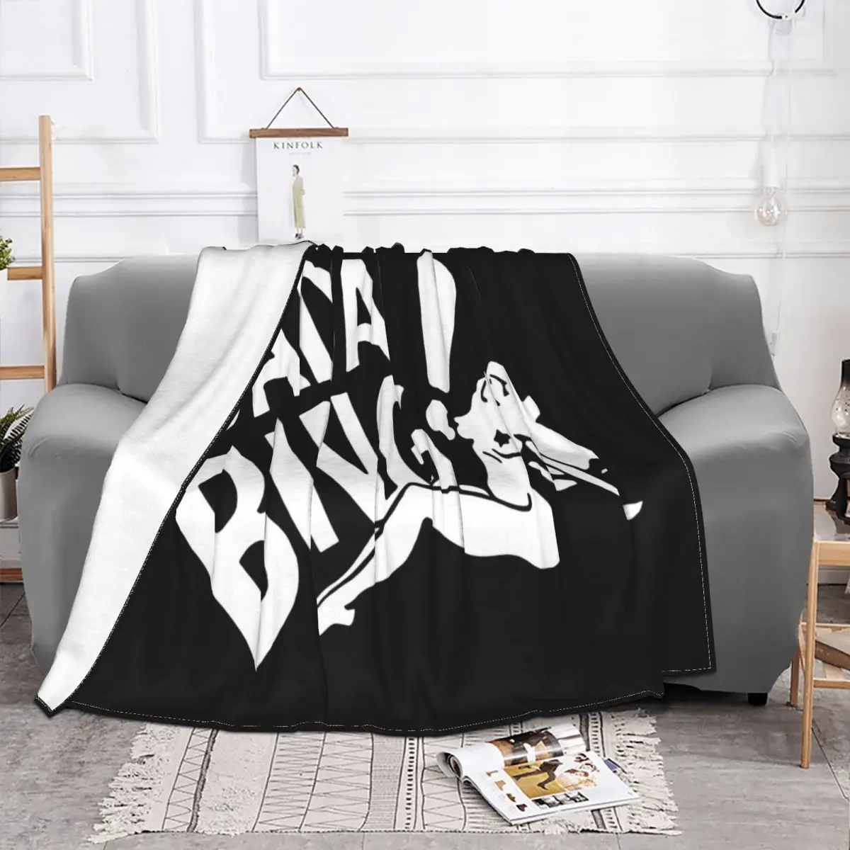 Bada Bing Sopranos Jersey Mafia Stripper Swea Funny Cotton Swea Gif Aesthetic Throw Blanket