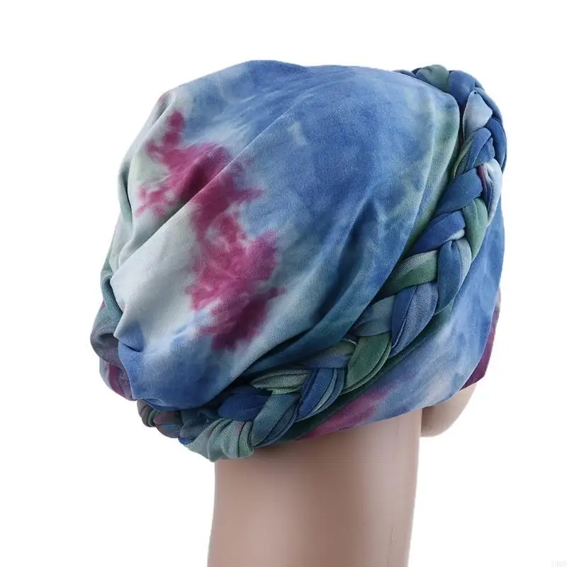 النساء الملتوية جديلة مسلم الحجاب قبعة عمامة التدرج التعادل صبغ طباعة العلاج الكيميائي السرطان الحجاب مترهل التفاف غطاء الشعر