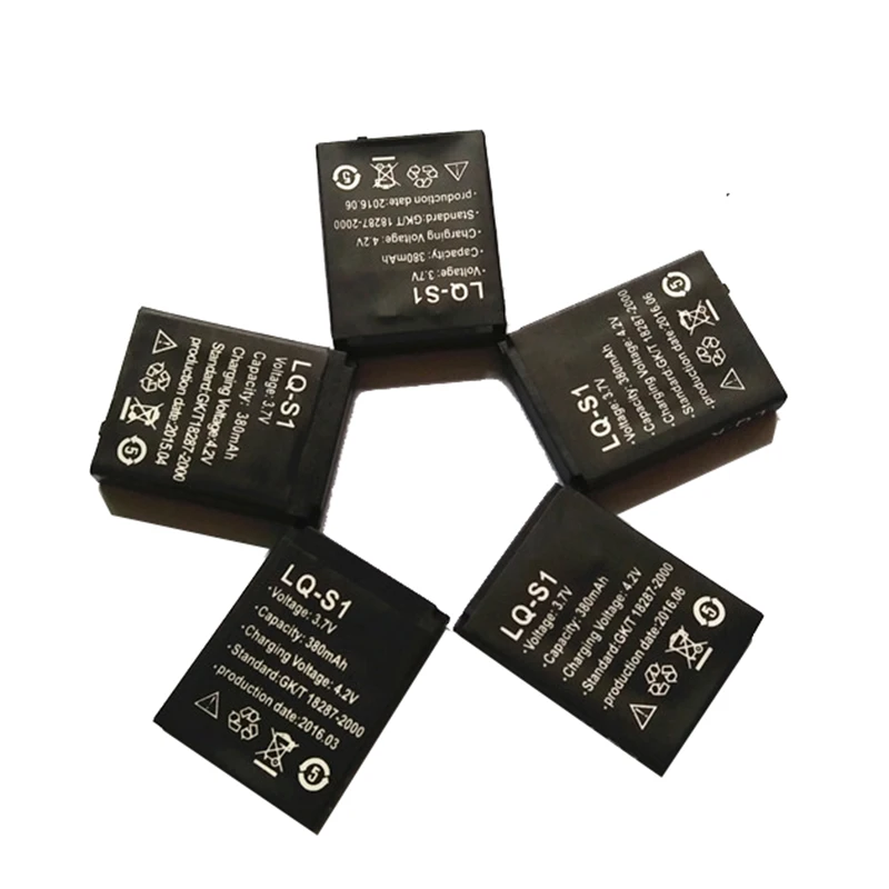 380mAh 3.7V inteligentna bateria zegarka LQ-S1 LQS1 LQ S1 wymiana Smartwatch baterie do V8 X6 QW09 DZ09 W8 GT08 AB-S1 LQ-A1