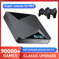 KINHANK Super Console X2 Pro Retro Video Game Console with 90000 Video Games for PS1/DC/MAME/SS with Gamepad Kid Gift Game Box