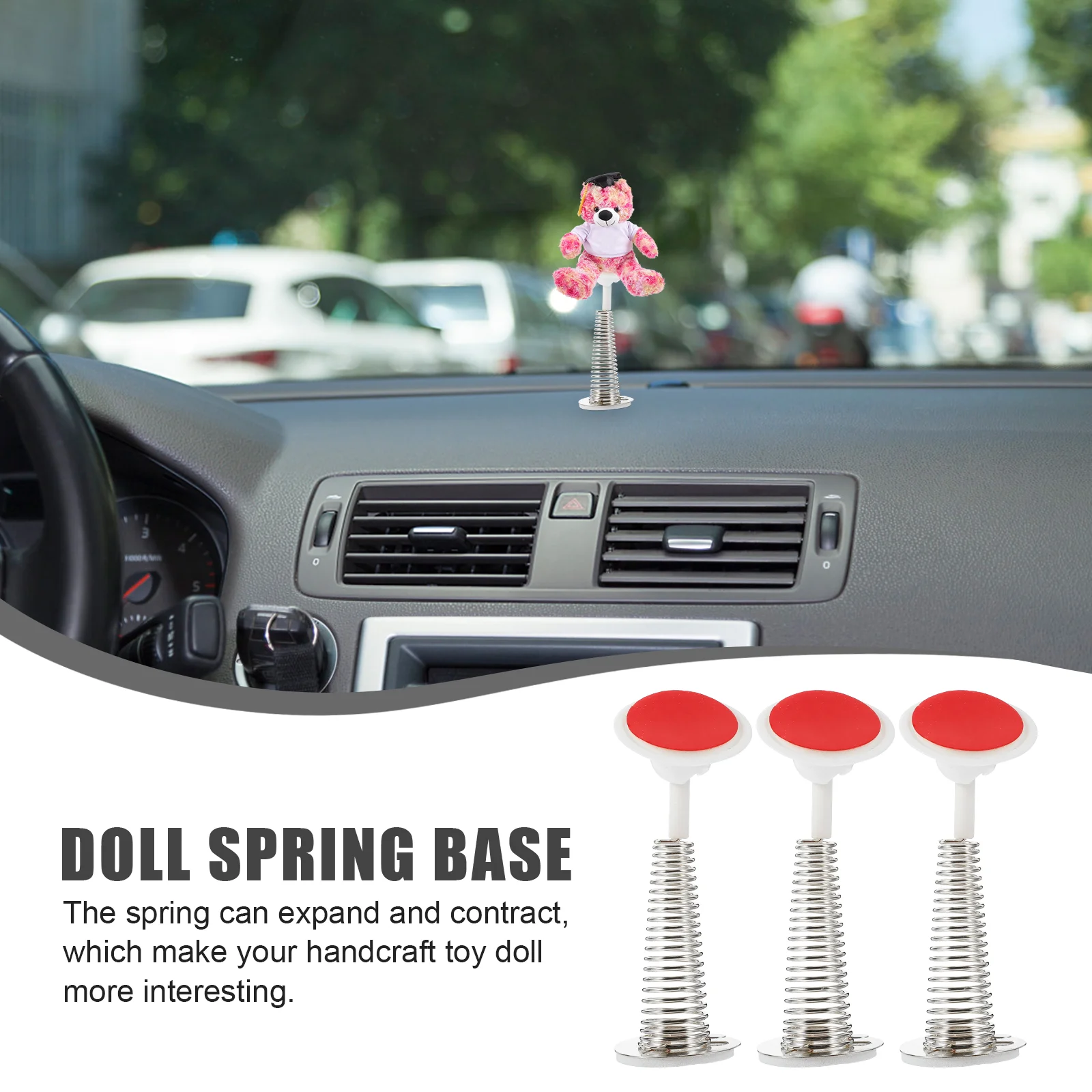 

5 Pcs DIY Spring Base Swing Springs Head Car Dashboard Toy Clay Ornament Replacement Adhesive Kid