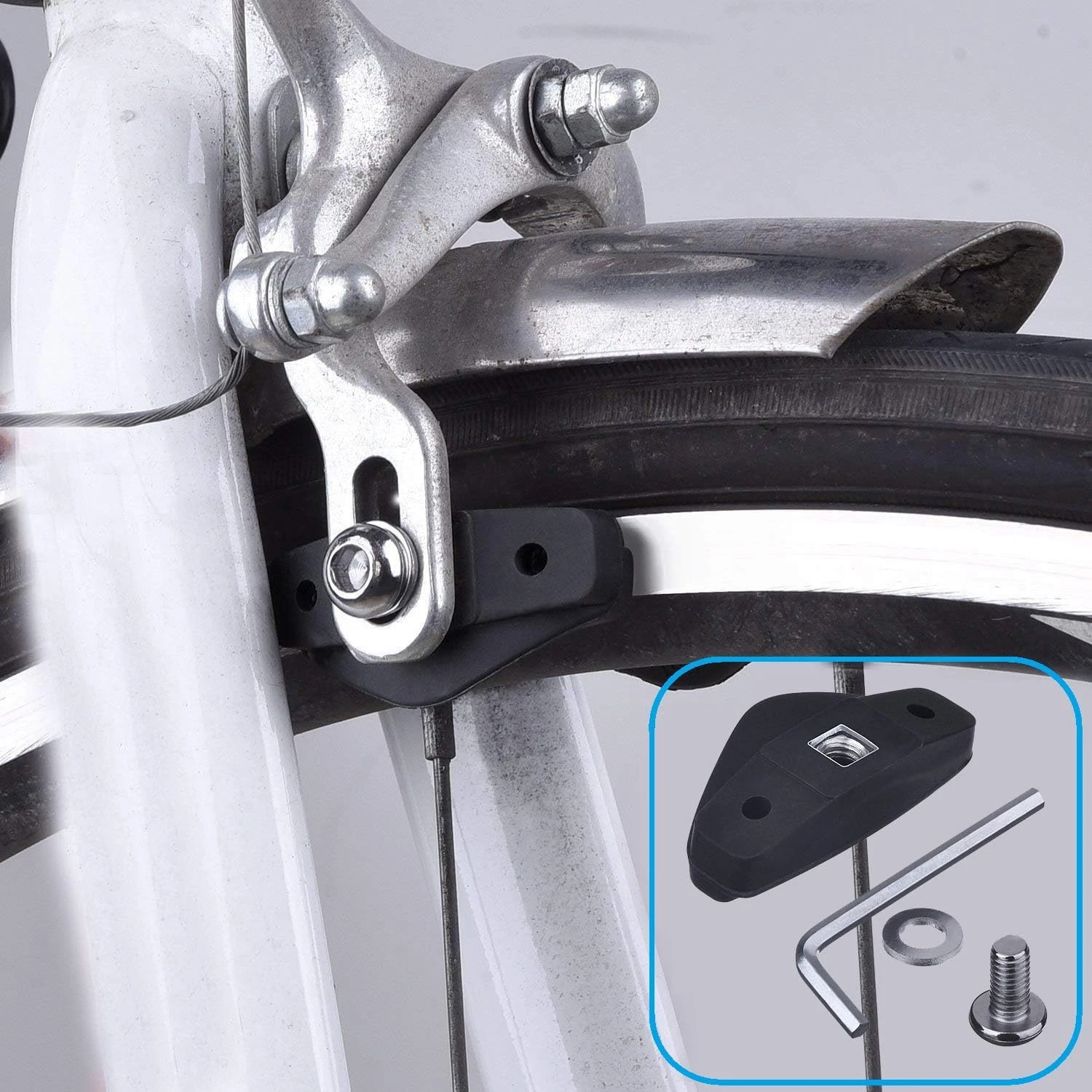 Verschleißfeste, geräuscharme Gummi-Fahrrad-V-Bremsbeläge, langlebige Bremsbeläge, Ersatzblöcke für MTB-Rennrad-Reparatur – Detail 5