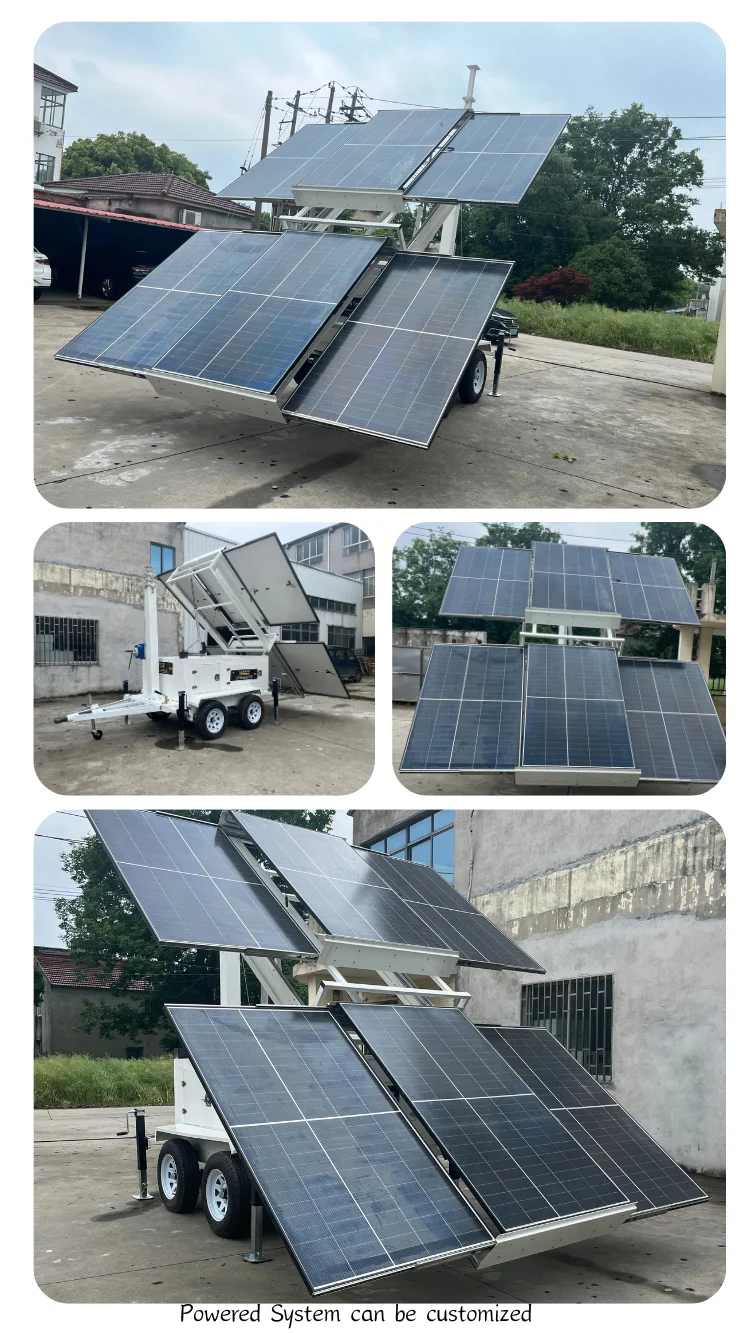 Solar Powered LED Lifting Lighthouse IP66 for 7-9 Meter Mast Mobile Emergency Night Work Light Trailer System Street Lighting