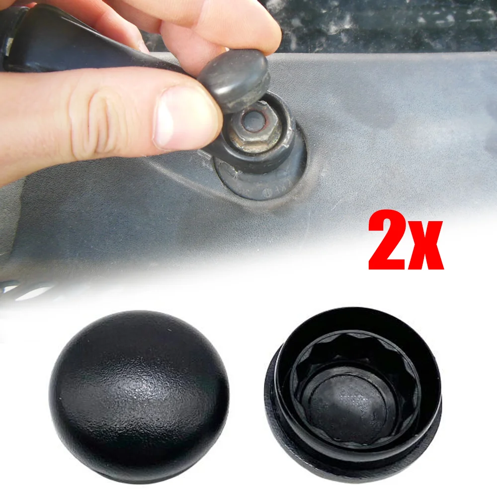 2Pcs Car Front Windshield Wiper Arm Nut Cap Bolt Cover For VW Passat B5 B6 B7 Golf MK4 MK5 MK6 MK7 Polo Jetta Tiguan Amarok NEW