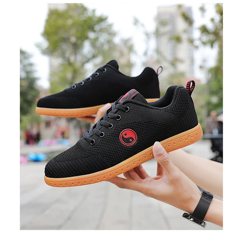 

Chinese Traditional Men Kung Fu Taiji Tai Chi Shoes Taekwondo Wear-resistant Wushu Breathable Martial Arts Shoes