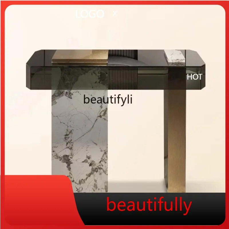 

X f4567Modern light luxury marble entrance table Minimalist entrance hall, entrance table