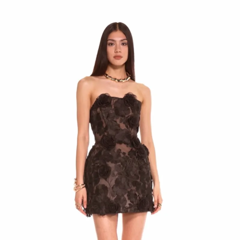 فساتين فاخرة للنساء 2025 فستان حفلات صيفي جديد Bodycon فستان حفلات صغير ريترو مطرز زهرة فساتين سهرة ملابس عيد الميلاد