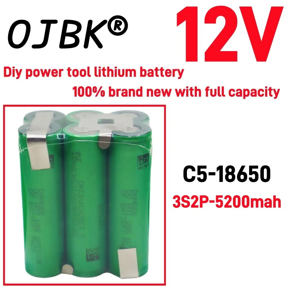 100% full capacity 18650 C5A 2600mAh 5200mAh 20A 3S4S5sSS12.6V14.8V18V for DIY screwdriver battery welding battery pack