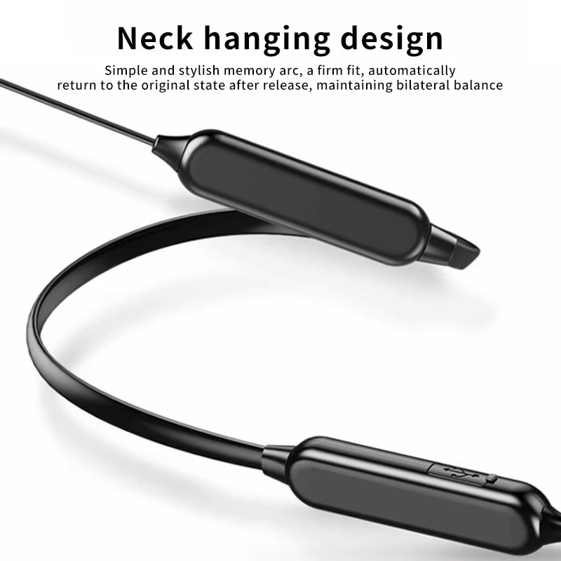 Sports Neck Hanging Bluetooth Earphones Wireless 9D Bluetooth 5.1 Ultra Long Battery Life Running Phone Earphones Universal view 4