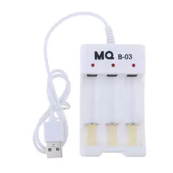 Smart Battery Charger for C D AA AAA MQ 3 Slots Rechargeable Batteries