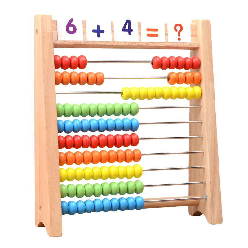 Wooden Abacus Counting Frame Educational Toy for Children Ideal for Kindergarten and First Grade Math Skills Development
