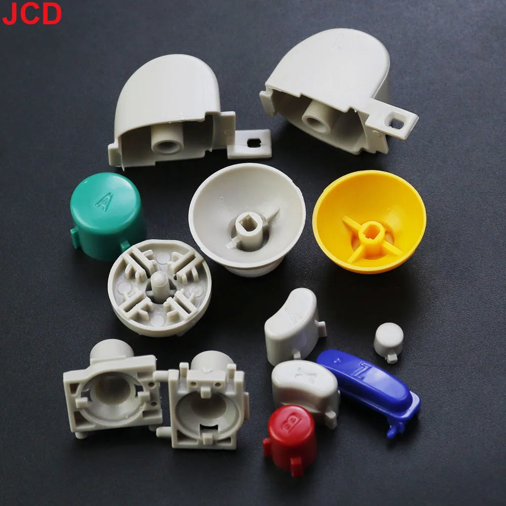 

1set For Gamecube Controller Mod Colorful Complete button set LR trigger buttons abxy joystick mushroom caps for NGC controller