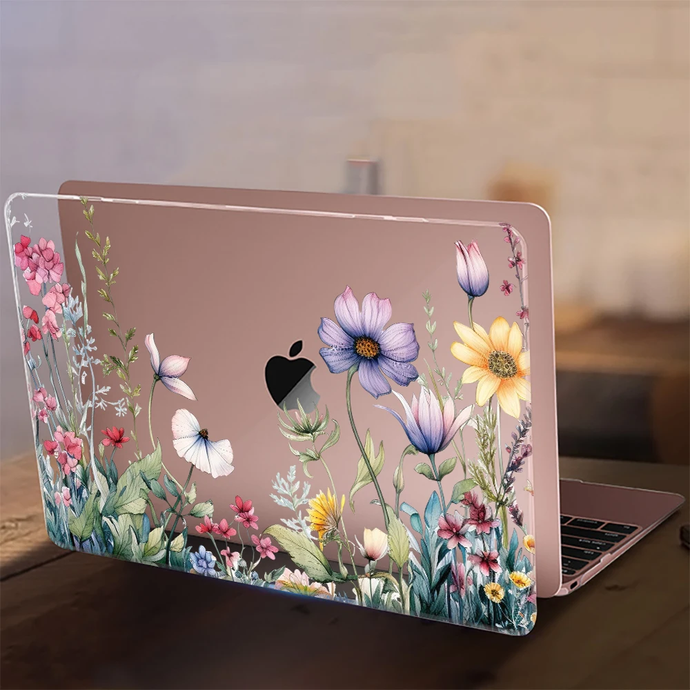 Blumenbedruckte Laptop-Hülle für MacBook Neo 13 2026 A18 Modell A3404 Hartschale für MacBook Air 15 13 Pro 14 16 M1 M2 M3 M4 Schutzhülle