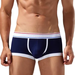 Men's  Flat Angle Youth Low Waisted Underwear With Four Corner Pants For Breathability And Comfort