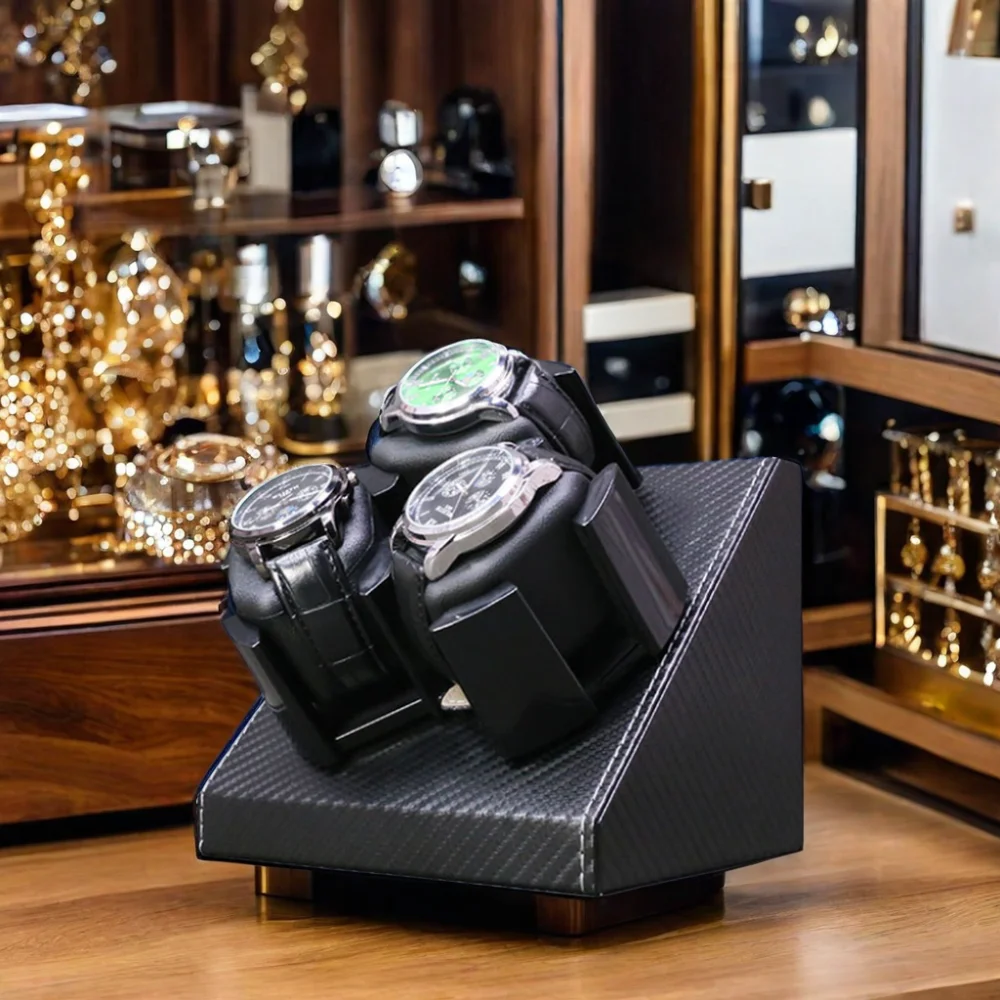 Automatic Watch Winder 3 Slots 2 Modes USB Cable Power Watch Winders For Men Women PU Leather Soft Watch Pillow Watch Winder