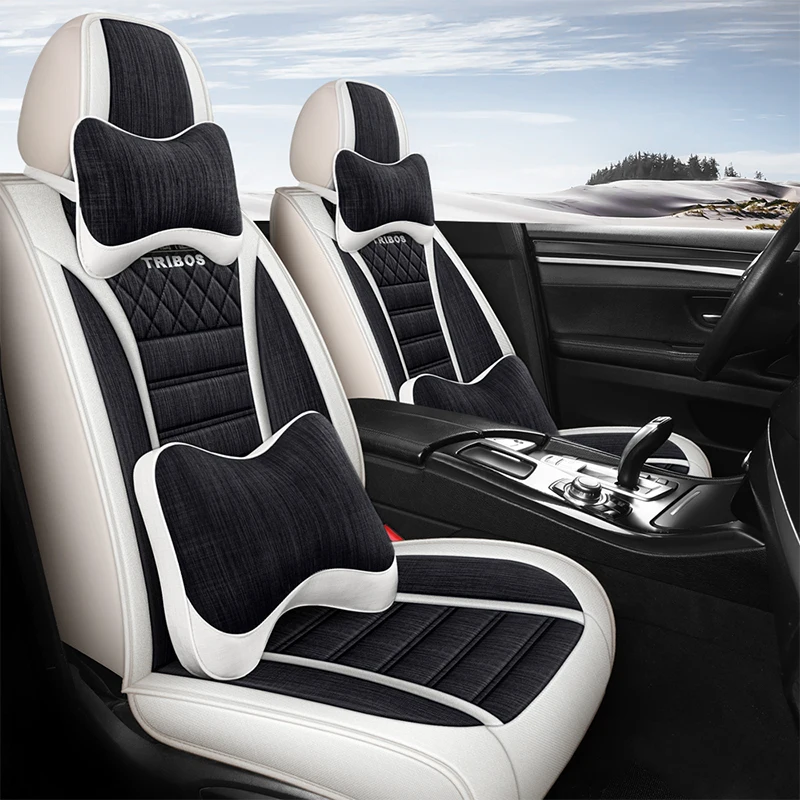 Universal Breathable Linen Car Seat Covers For Great Wall M4 Haval H6 Coupe H5H3H2M2 New Dazzling Tengyi C30C20R Car Accessories