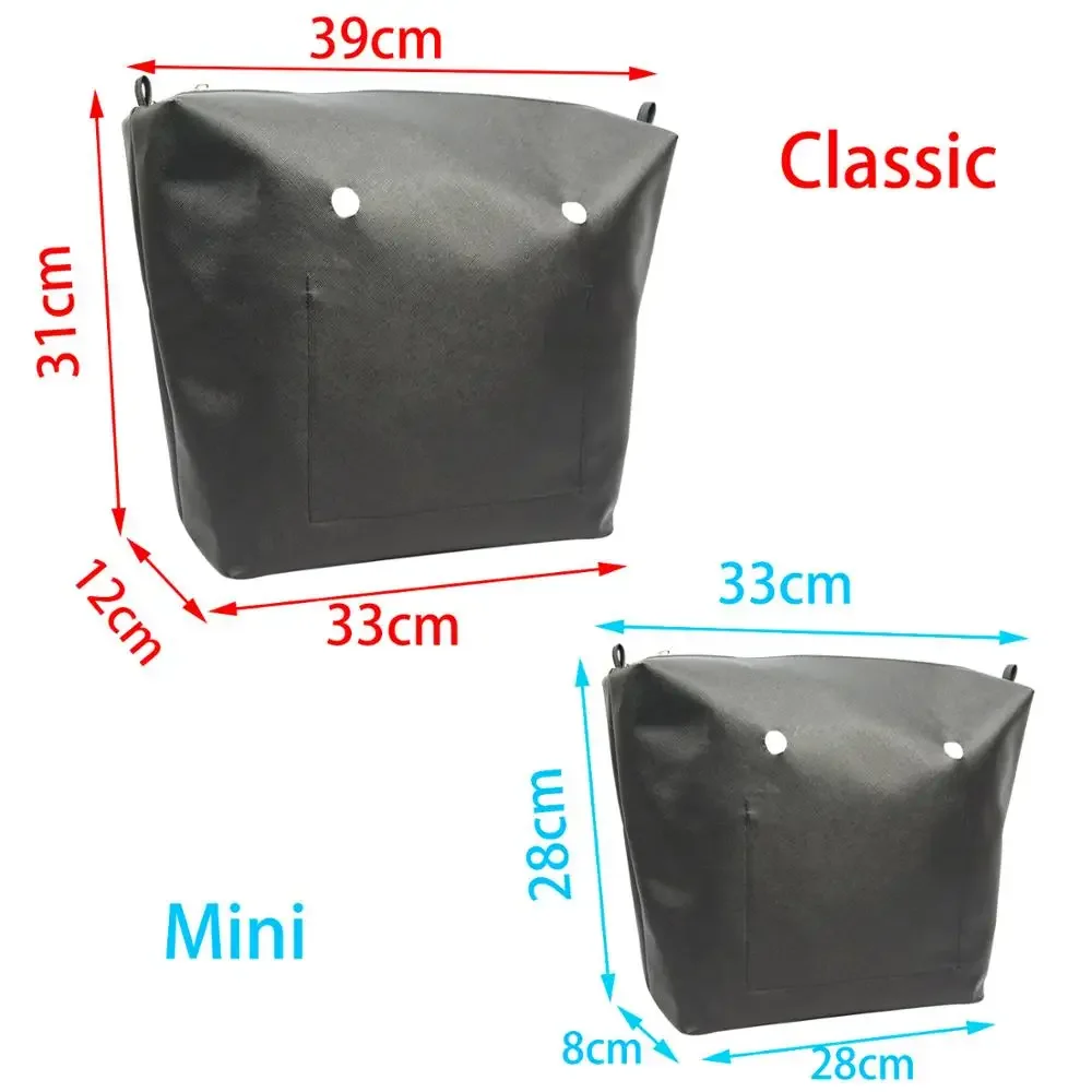 TANQU New PU Leather Waterproof Inner pocket  Zipper Pocket for Obag Classic Mini Lining Insert for O BAG