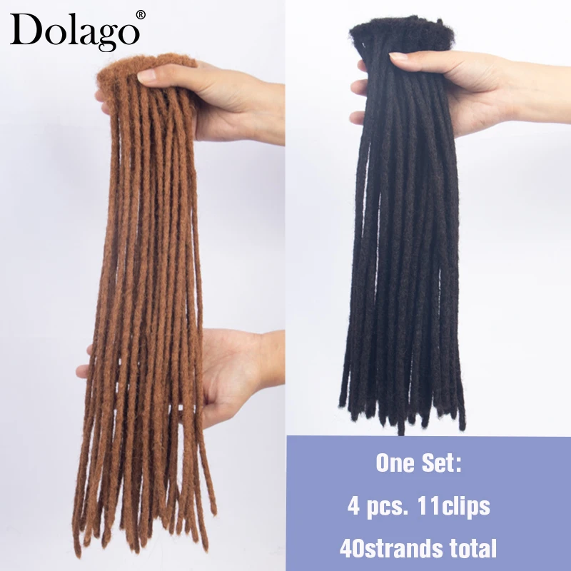 Human Hair Clip In Dreadlocks Extensions Dreadlocks Afro kinky Curly Human Braiding Hair Crochet Braids Clip In Hair Eextensions