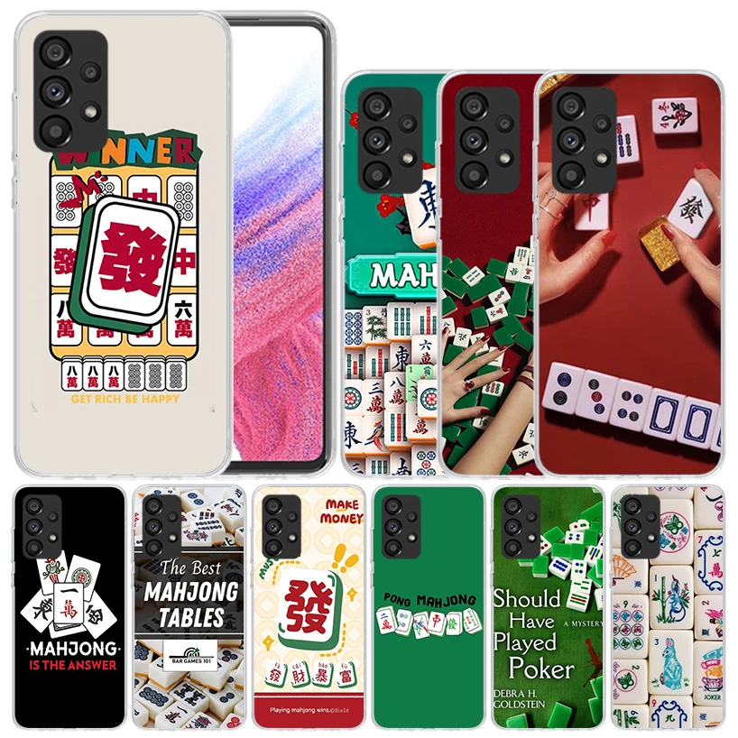 Creative Mahjong for Samsung Galaxy A15 A14 A13 A12 A55 A54 A53 A52 Phone Case A35 A32 A33 A34 A25 A22 A23 A24 A04S A03S A02S