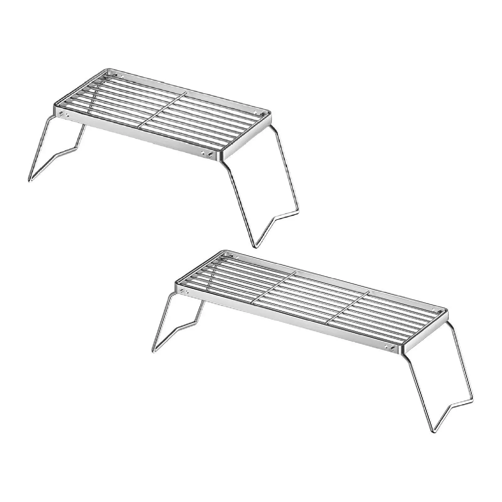 Folding Campfire Grill Compact Lightweight Multiuse Foldable Firepit Grill Grate for Barbecue Camping Fishing Picnic Backpacking